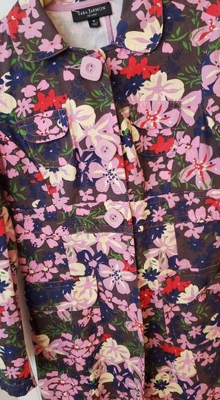 Bright Neutral Floral Car Coat - Picture 4 of 5